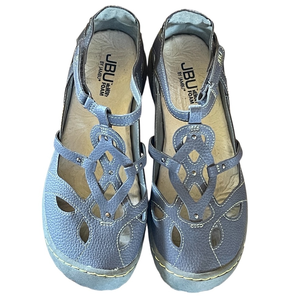 JBU by Jambu Sydney Denim Blue Mary Jane Shoe Cut Out Design 8.5